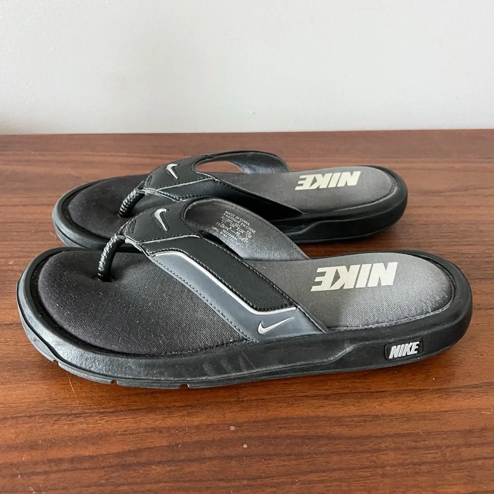 Nike Comfort Thong Sandals Black Flip Flops Men's Size 10 - Picture 5 of 8